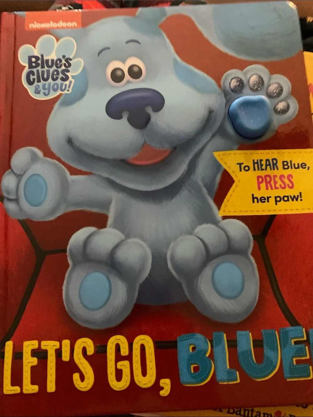 Nickelodeon Blue's Clues Light Blue Plush Sound Paw Book